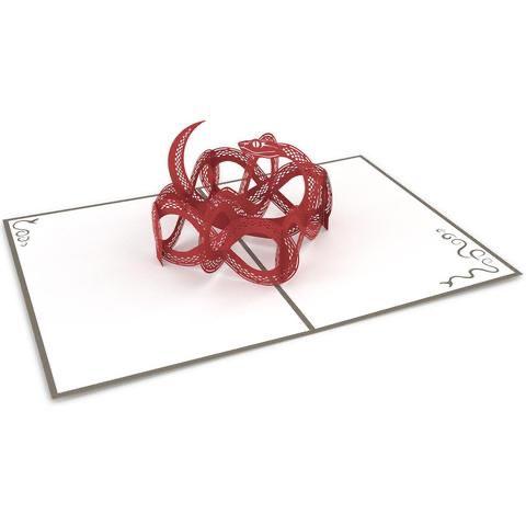 3D Pop-Up Snake Design Laser Cut Greeting Card