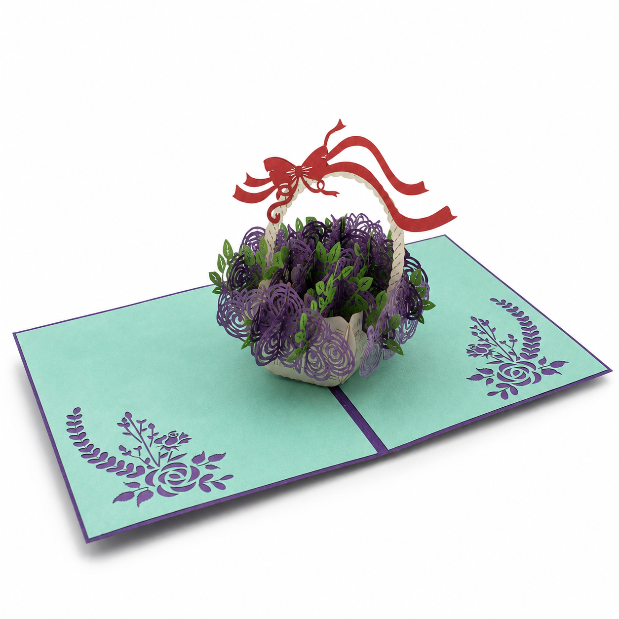 3D Pop Up Flower Basket Greeting Card
