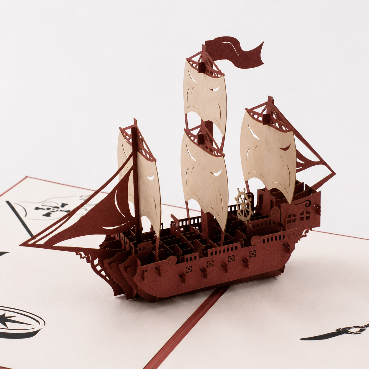 Pirate Ship Pop Card