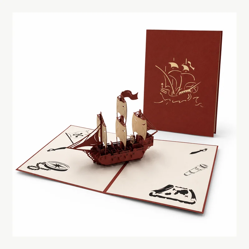 Pirate Ship Pop Card