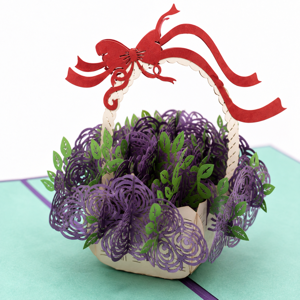 3D Pop Up Flower Basket Greeting Card