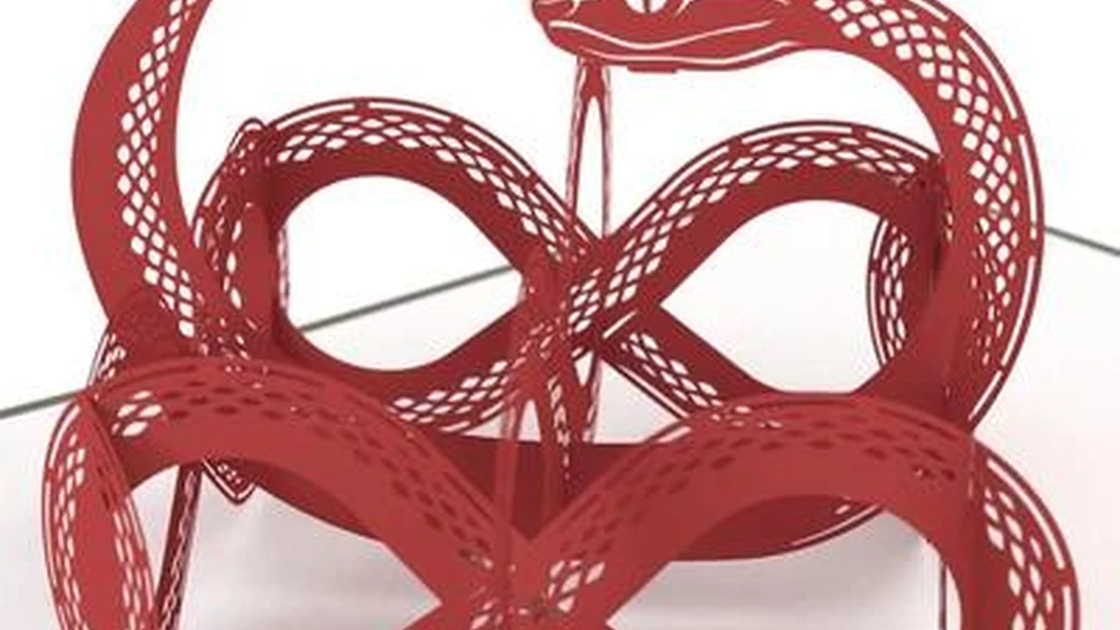 3D Pop-Up Snake Design Laser Cut Greeting Card