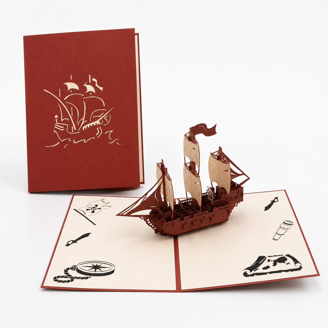 Pirate Ship Pop Card