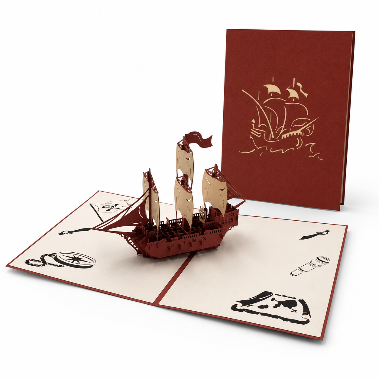 Pirate Ship Pop Card