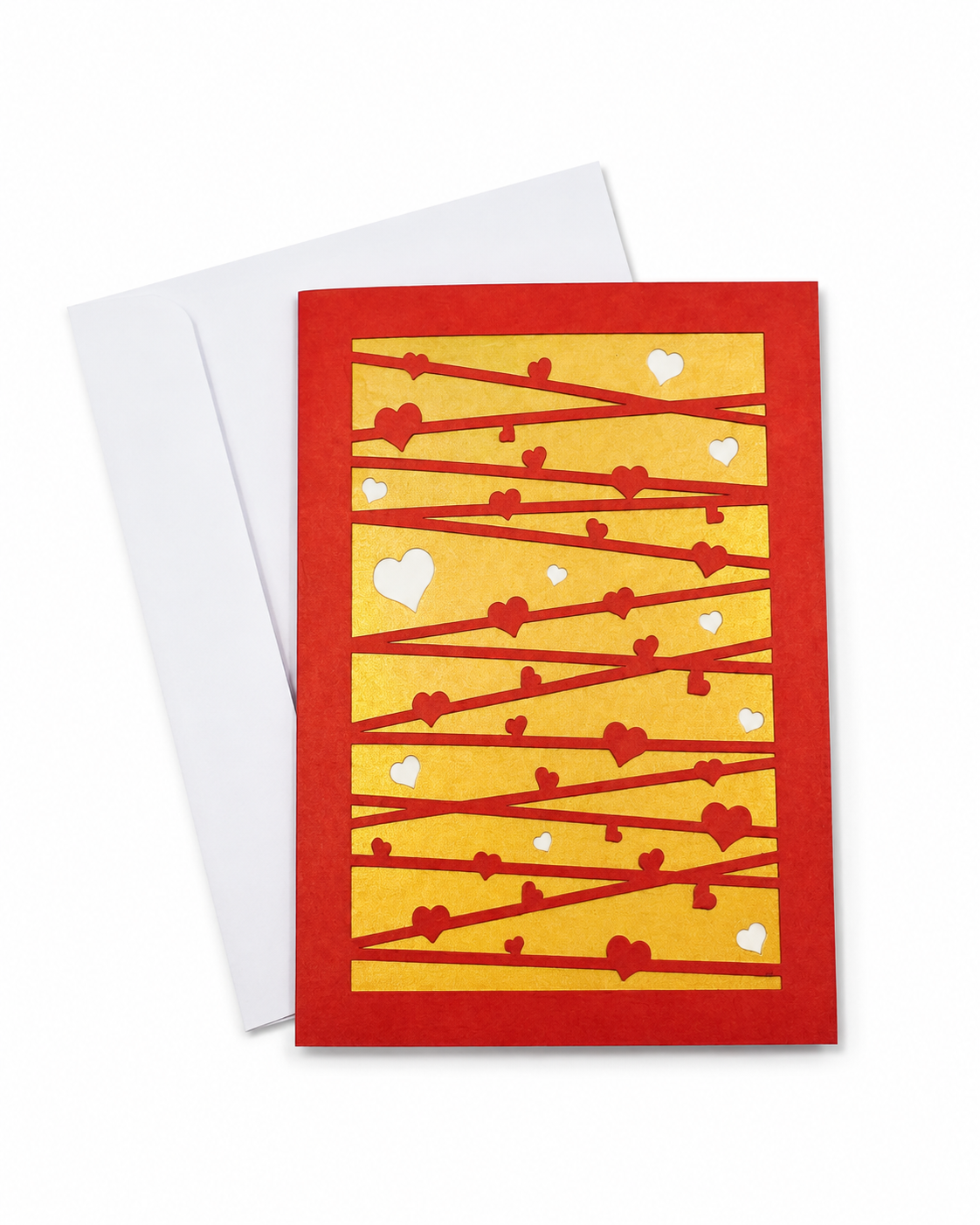 3D Love Gift Box Pop-Up Card – Red & Gold Romantic Greeting Card