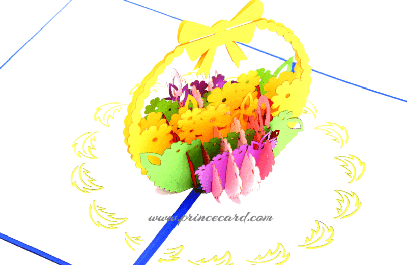 3D Flower Basket Pop Card