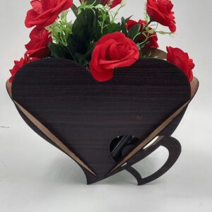 Heart Wooden Vase